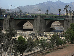 Stone bridge over the Rímac River