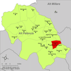 Расположение муниципалитета Альмедихар на карте провинции