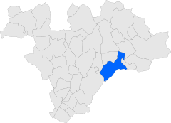 Localització de Llinars del Vallès respecte del Vallès Oriental.svg