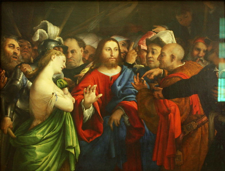 File:Lorenzo Lotto - The adulterous woman - Louvre.JPG