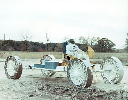 Lunar Roving Vehicle test article on test track