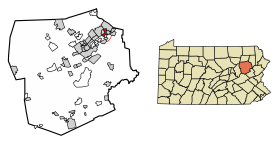 Luzerne County Pennsylvania Incorporated and Unincorporated areas Pittston Highlighted.svg