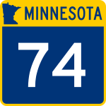 Minnesota State Route 74 road sign