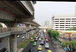 Phet Kasem Road near Lak Song MRT station (Bang Khae Subdistrict side) in 2019