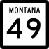 Značka 49 na dálnici Montana