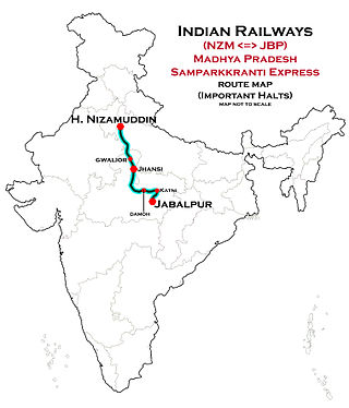 <i>Madhya Pradesh Sampark Kranti Express</i> Train in India