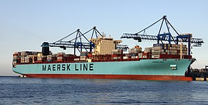 Гданьскны портунда Maersk Elba атлы контейнер ташыучу