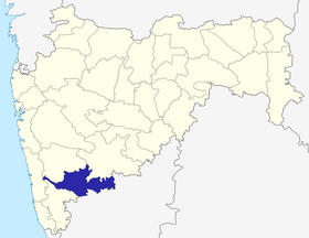 Ubicación del distrito de Sangli