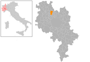 Poziția localității Montechiaro d'Asti