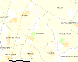 Mapa obce Longèves