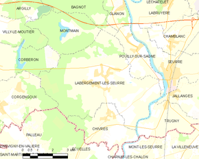 Poziția localității Labergement-lès-Seurre