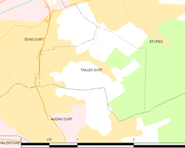 Mapa obce Taillecourt