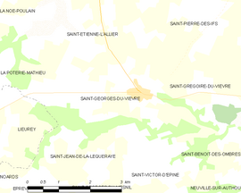 Mapa obce Saint-Georges-du-Vièvre