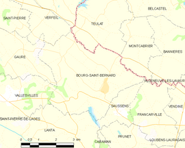 Mapa obce Bourg-Saint-Bernard