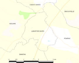 Mapa obce Labastide-Savès