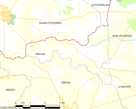 Mapa obce Mouais
