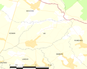 Poziția localității Aix-en-Pévèle