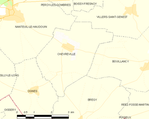 Poziția localității Chèvreville