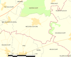 Poziția localității Metz-en-Couture