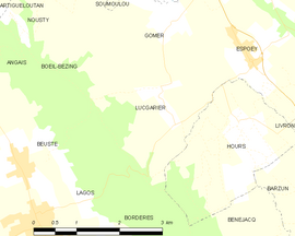 Mapa obce Lucgarier