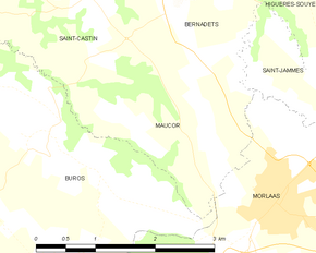 Poziția localității Maucor