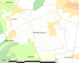 Mapa obce Bernardswiller