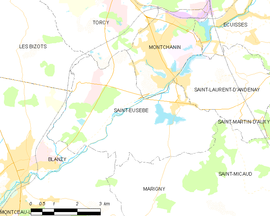 Mapa obce Saint-Eusèbe