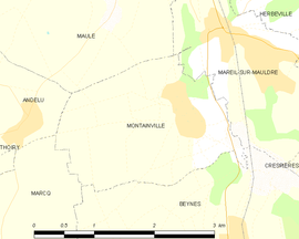 Mapa obce Montainville