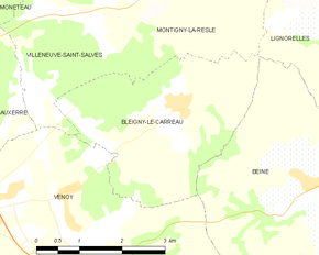Poziția localității Bleigny-le-Carreau