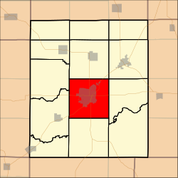 Map highlighting Harrisburg Township, Saline County, Illinois.svg