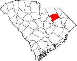 map of South Carolina highlighting Darlington County