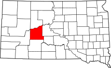 Map of South Dakota highlighting Haakon County.svg