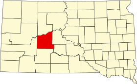 Locatie van Haakon County (Haakon County)