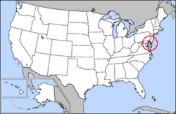 Map of USA highlighting Delaware.png