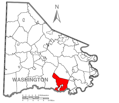 Location of West Bethlehem Township in Washington County