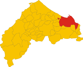 Poziția localității Comune di Ancona