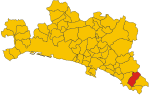 Map of comune of Casarza Ligure (province of Genoa, region Liguria, Italy).svg
