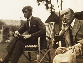 Marc Allegre (solda) ve André Gide, 1920