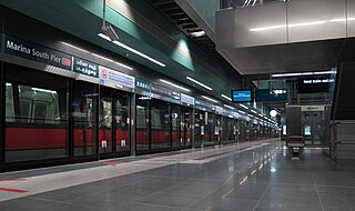 Marina South Pier MRT station Mass Rapid Transit station in Singapore