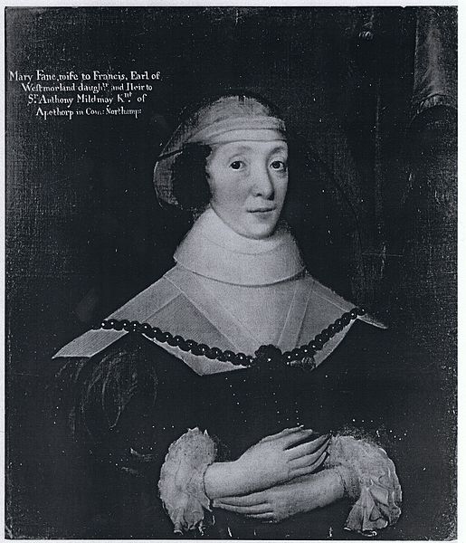 Fane's wife, Mary Mildmay, Countess of Westmorland.