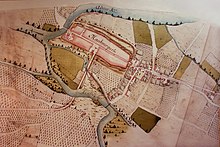 Maubourguet vers 1760, plan dessiné par l'intendant Étigny.