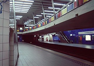 <span class="mw-page-title-main">Tomberg metro station</span> Metro station in Brussels, Belgium