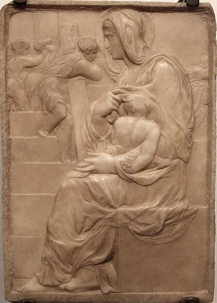 Archivo:Michelangelo, madonna della scala, 1491 ca, 01.JPG