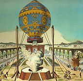 Pirmais gaisa balona lidojums 1783. gada 21. novembrī, ko veica brāļi Mongolfjē no Mjuetas pils Buloņas meža malā.