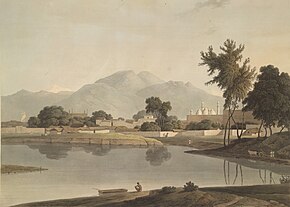 Najibabad, Rohilkhand c. 1784-94. Rohilkhand derives its name from the Rohillas, groups of Pashtun Muslims who settled in northwestern Uttar Pradesh during the 17th and 18th centuries. Najibabad, 19th century.jpg