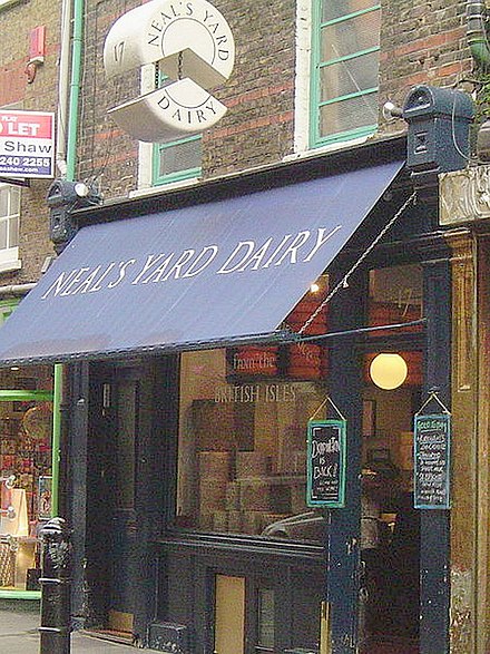 Neal's Yard Dairy, a well-known cheese shop