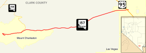 Държавен път 157 на Невада се движи на югозапад от САЩ 95 до Пролетните планини близо до връх Чарлстън.