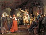 Roman of Halych receives an ambassador from Pope Innocent III (1875)