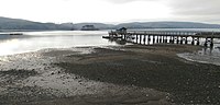 Thumbnail for File:Nick's Cove pier at low tide.jpg