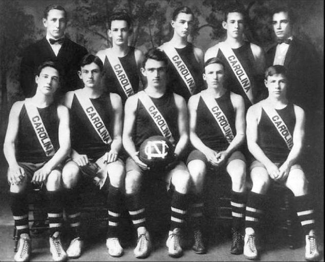Coach Nathaniel Cartmell and the 1910–11 men's basketball team
